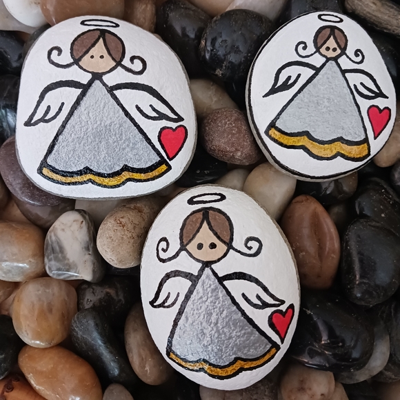 Hand Painted Guardian Angel - Picture 3 of 3